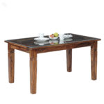 Strip Six seater Wooden Dining Table (145 X 90 X 77)