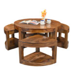 RIO Wooden Round Coffee Set of 5