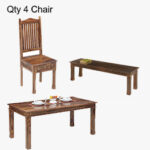 Hunter Dining Set 145X90X76