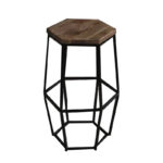 Bar Iron Stool With Wd Top