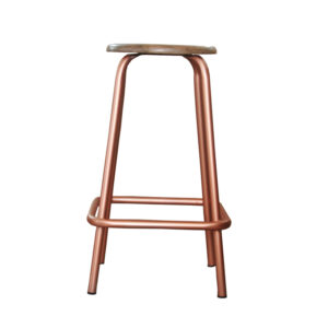 Iron Maryland Stool With Wood Top
