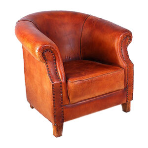 Full Antique Leather Sofa