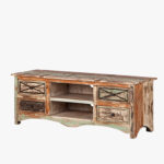 Wooden Reclaimed 4 Drawer Tv Cabinet