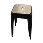 Iron Cello Stool With Wood Top