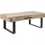 WOODEN IRON COFFEE TABLE 120x60x45 CMS