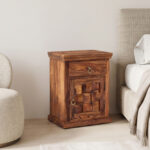 Niwar One Dr One Door Wooden Bedside Table