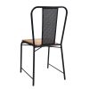 Iron Mess Chair Wood Top furniture in pune mumbai goa Bangalore indore jaipur