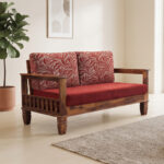 WOODEN MACMAN 2 SEATER SOFA