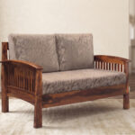 WOODEN JOP STRIP SOFA 2 SEATER