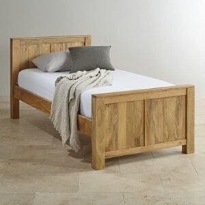 Cube Mango Light Single Bed for Bedroom Natural Living Furniture Pune Bangalore Jodhpur