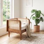 MID CENTURY CANE SINGLE SEATER SOFA