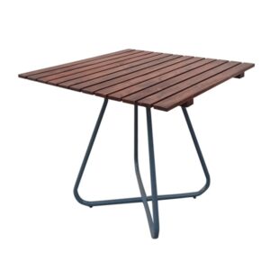 THAR OUTDOOR DINING TABLE WITH TEAK TOP