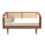 MID CENTURY CANE 2 SEATER SOFA